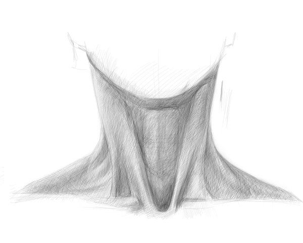 Шея карандашом