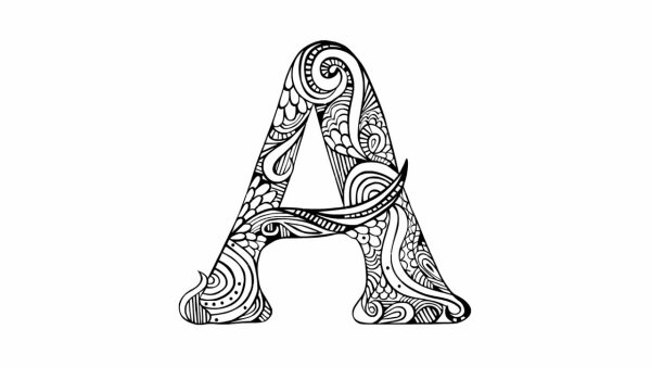 Буквы с узорами внутри