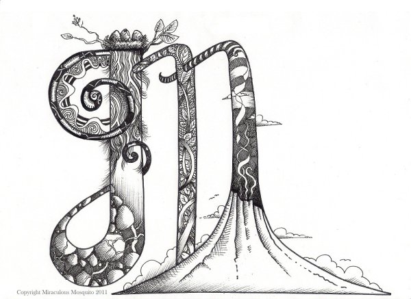 Необычное изображение букв