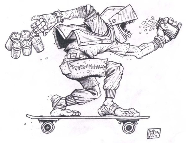 Скейт эскиз