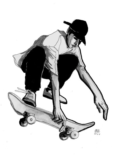 Рисунки скейтеров