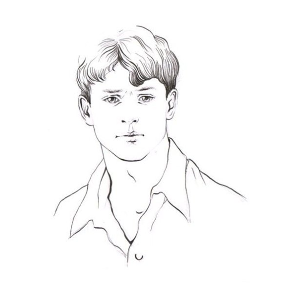 Портрет Есенина карандашом