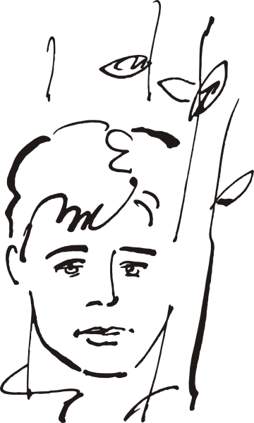 Есенин портрет чб