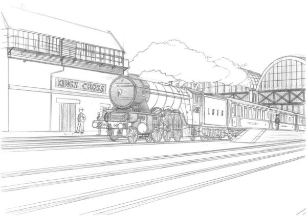 Вокзал карандашом