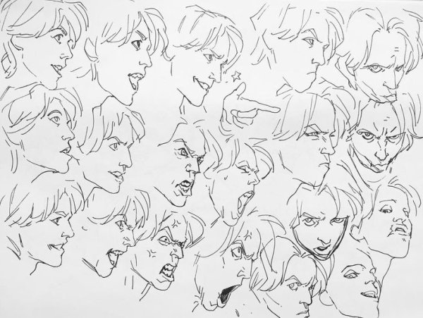 Эмоции скетч карандашом