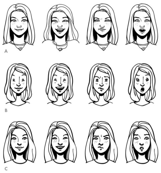 Нарисовать эмоции человека