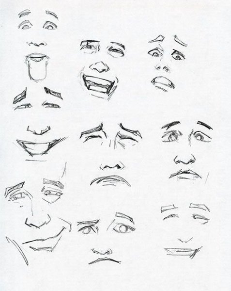Мимика лица для рисования