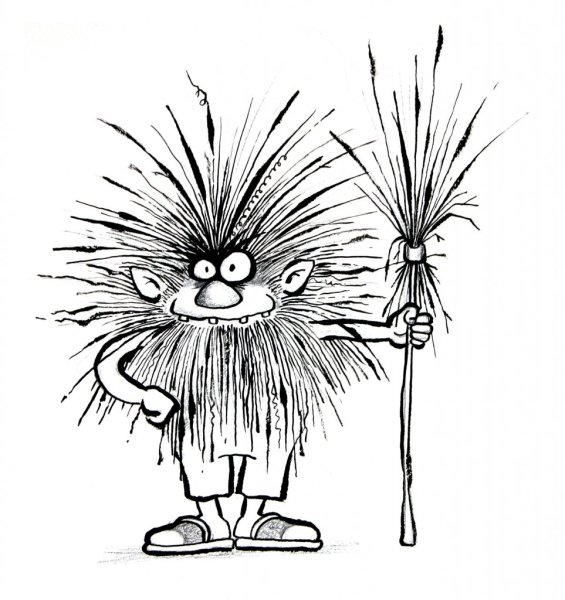 Поэтапное рисование домовенка Кузи