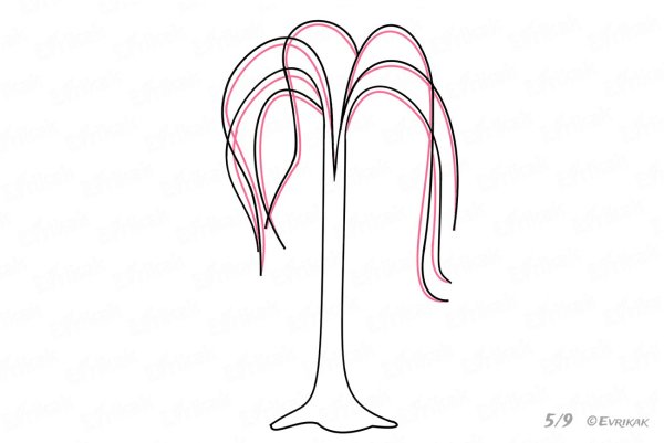 Плакучая Ива силуэт