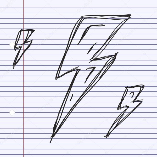 Молния раскраска