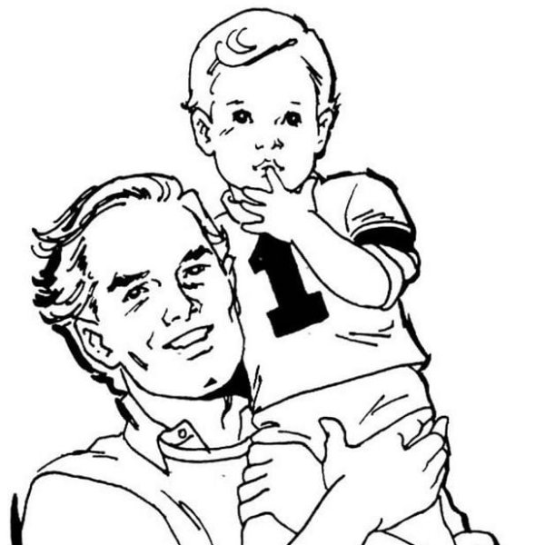 Папа раскраска для детей