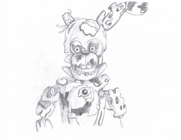 Раскраски ФНАФ Молтен Фредди