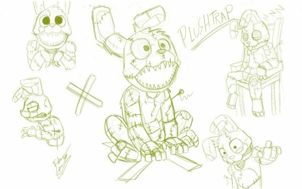 Раскраски ФНАФ 3 СПРИНГТРАП