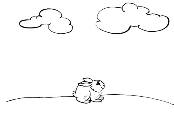 Незаконченный рисунок карандашом