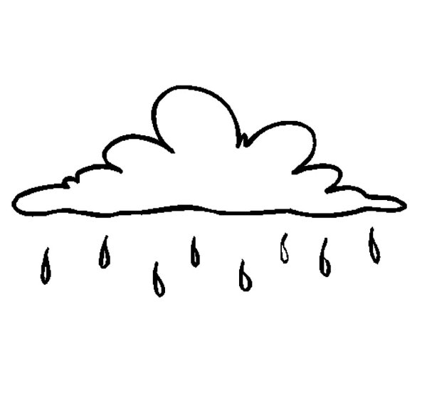 Трафарет тучки для рисования