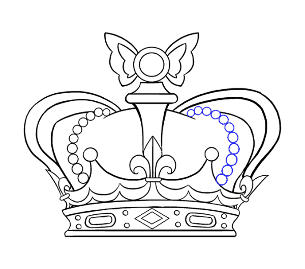 Корона карандашом