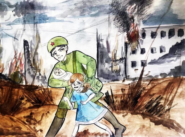 Война на Украине нарисовать