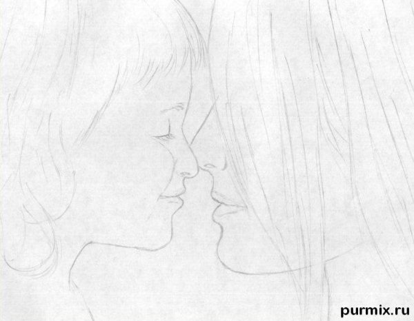 Раскраска прогулка с мамой