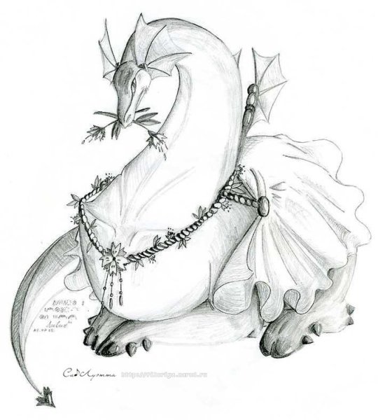 Дракончики карандашом