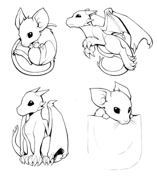 Дракончик для рисования