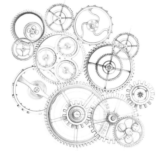 Шестеренки карандашом