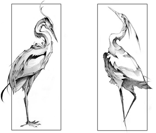 Цапля скетч