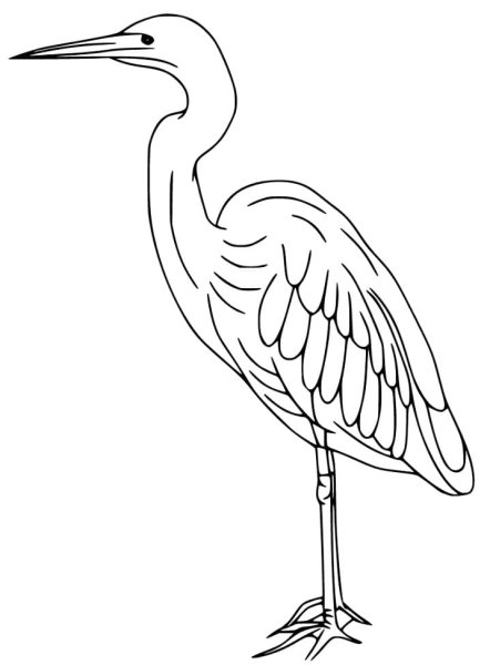 Рисование цапля