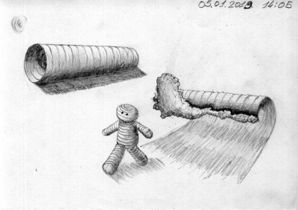 Конец рисунок карандашом