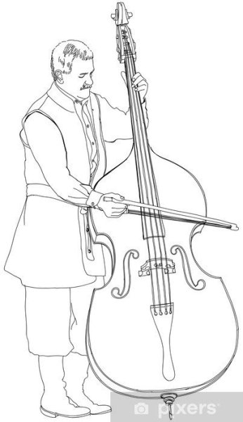 Контрабас карандашом
