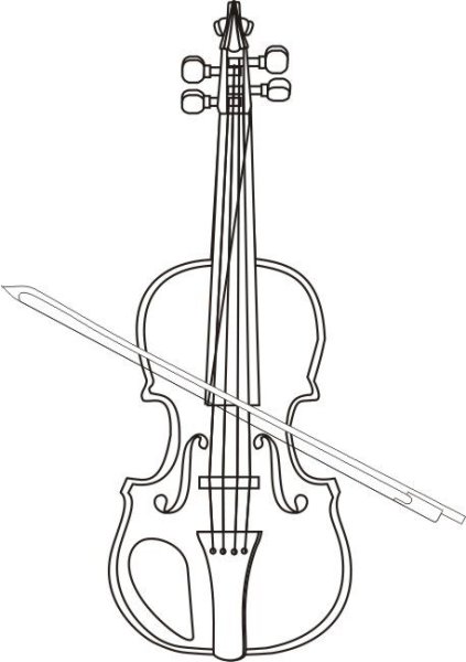 Виолончель раскраска