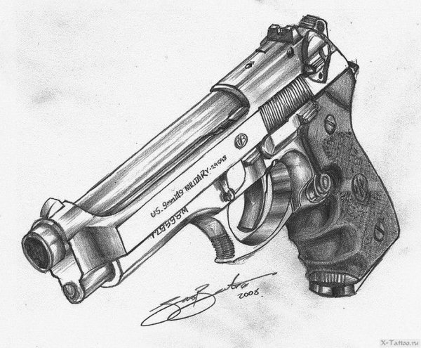 Беретта 92 рисунок