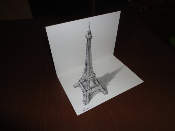 Эльфелевая башня Париж рисунок