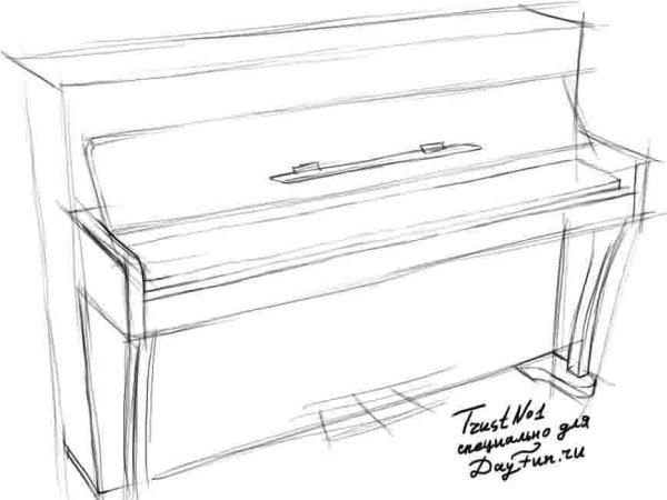 Рояль раскраска