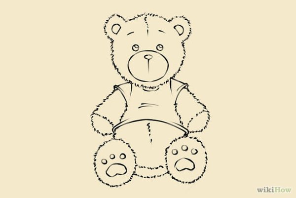 Мишка рисунок карандашом