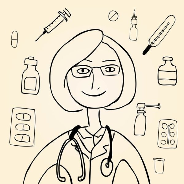 Раскраска врач хирург