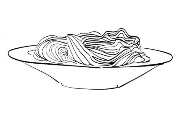 Тарелка рисунок карандашом