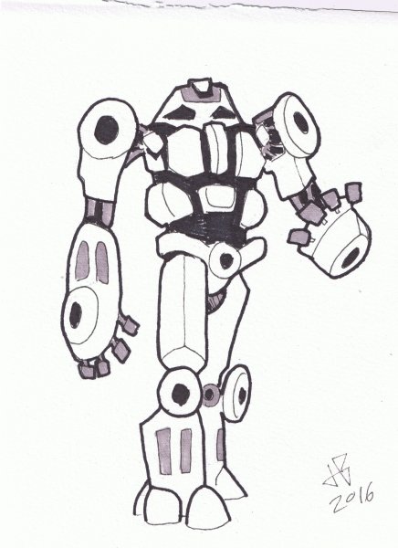 Схема рисования робота для детей