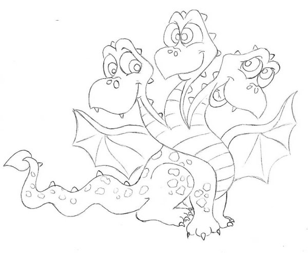 Змей Горыныч раскраска