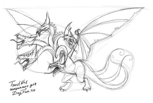 Змей Горыныч карандашом