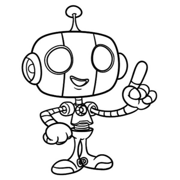 Поэтапное рисование робота