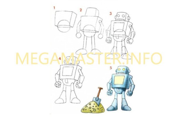 Голова робота раскраска