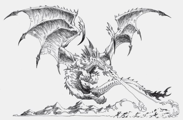 Раскраска дракон Смауг