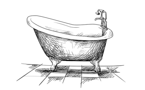 Ванна карандашом