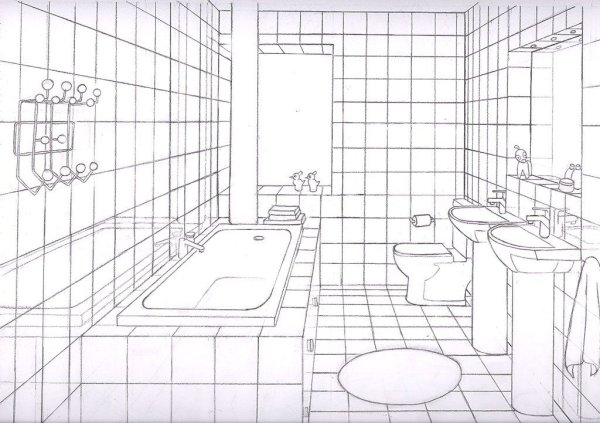 Ванная раскраска