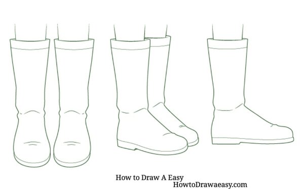 Поэтапное рисование обуви для детей