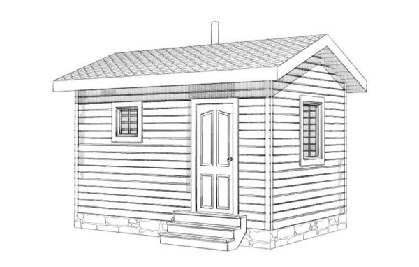 Баня рисунок карандашом