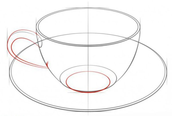 Чашка рисунок карандашом для детей