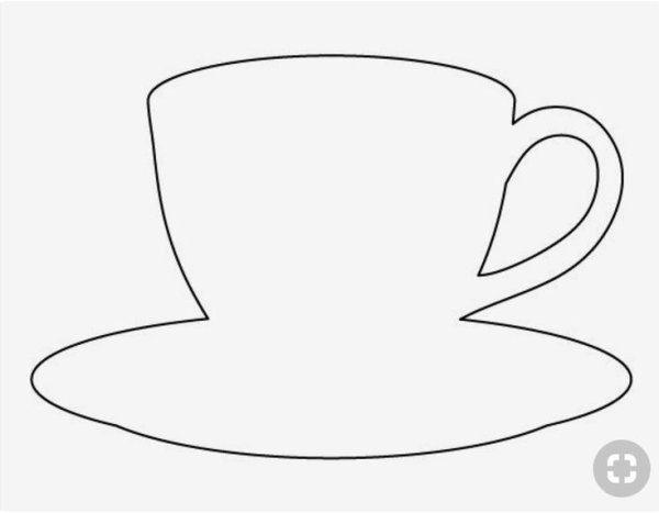 Блюдце с кружкой для раскрашивания