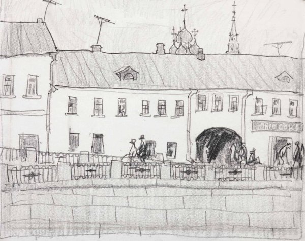 Старая Москва рисунок