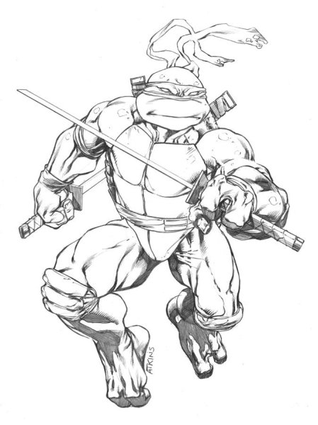Черепашки ниндзя нарисова
